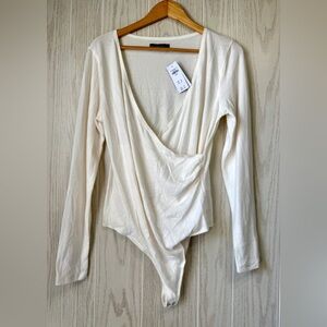 Abercrombie & Fitch Surplice Wrap Bodysuit